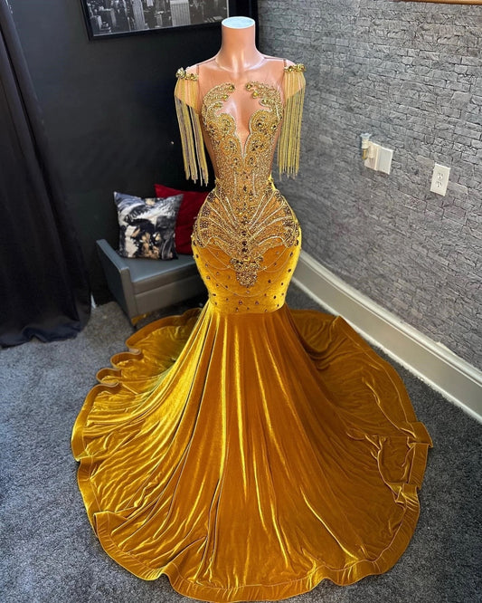 Golden goddess chandelier