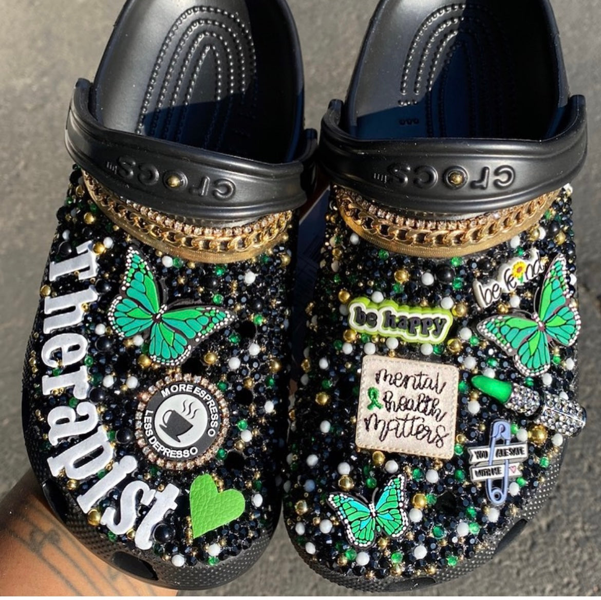 Crocs add on full bling